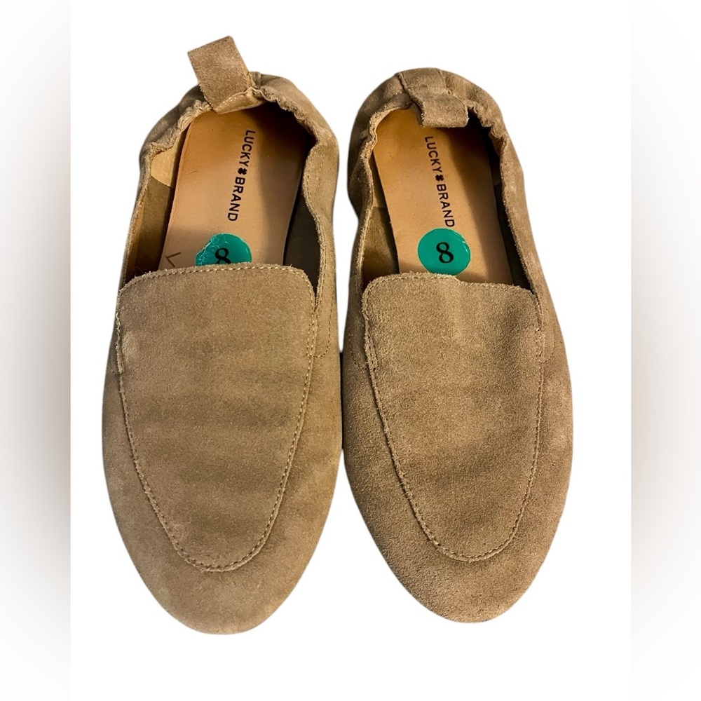 Lucky Brand Tan Suede Loafers - Picture 1 of 8
